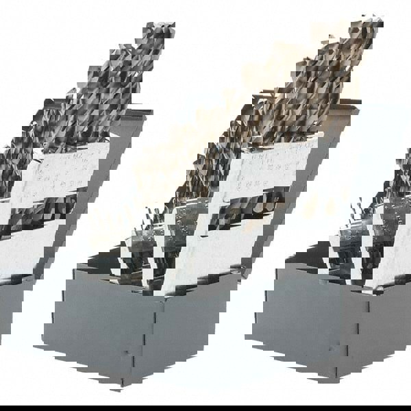 Drill Bit Set: Jobber Length Drill Bits, 25 Pc, 1